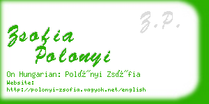 zsofia polonyi business card